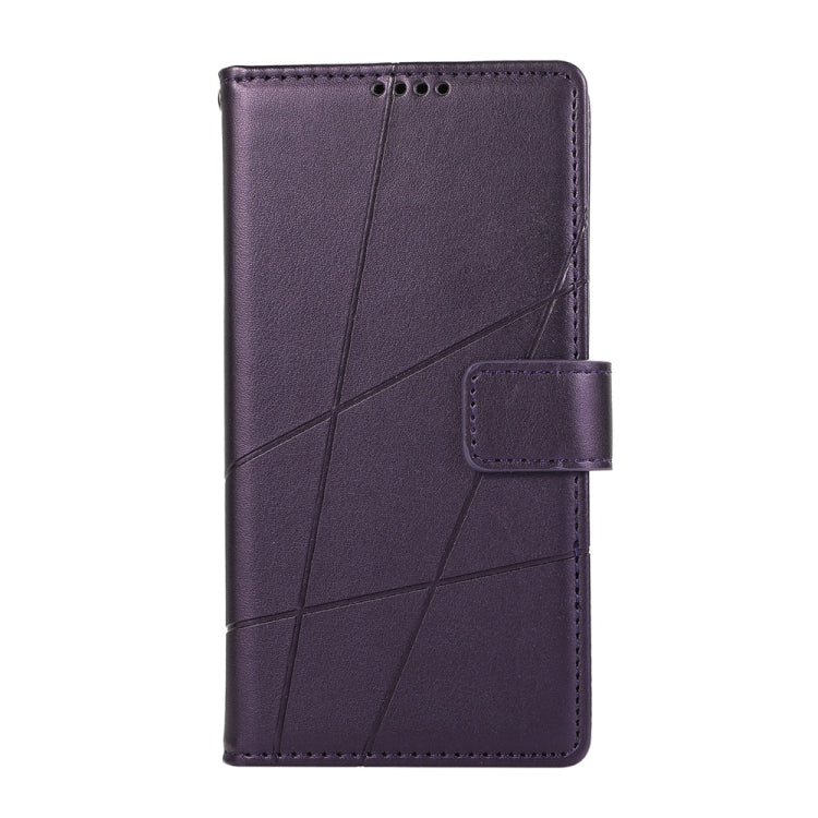 For Redmi K70 Ultra PU Genuine Leather Texture Embossed Line Phone Case(Purple) - Xiaomi Cases by buy2fix | Online Shopping UK | buy2fix