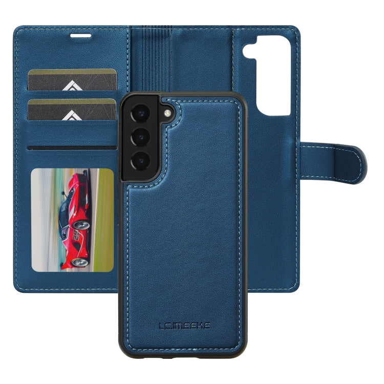 For Samsung Galaxy S22+ 5G LC.IMEEKE L2 Series Detachable Magsafe PU Phone Case with Lanyard(Blue) - Galaxy S22+ 5G Cases by LC.IMEEKE | Online Shopping UK | buy2fix