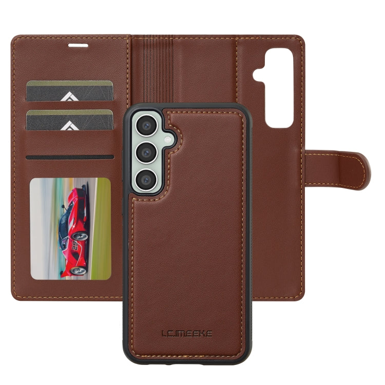 For Samsung Galaxy S24 FE 5G LC.IMEEKE L2 Series Detachable Magsafe PU Phone Case with Lanyard(Brown) - Galaxy S24 FE 5G Cases by LC.IMEEKE | Online Shopping UK | buy2fix