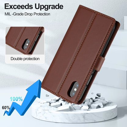 For iPhone XS Max LC.IMEEKE L2 Series Detachable Magsafe PU Phone Case with Lanyard(Brown) - More iPhone Cases by LC.IMEEKE | Online Shopping UK | buy2fix