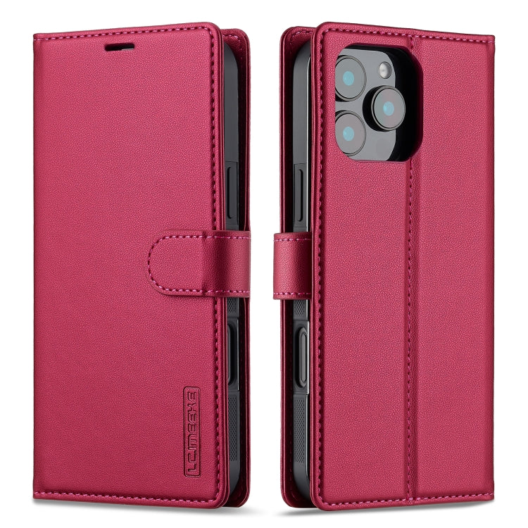 For iPhone 16 Pro Max LC.IMEEKE L2 Series Detachable Magsafe PU Phone Case with Lanyard(Red) - iPhone 16 Pro Max Cases by LC.IMEEKE | Online Shopping UK | buy2fix