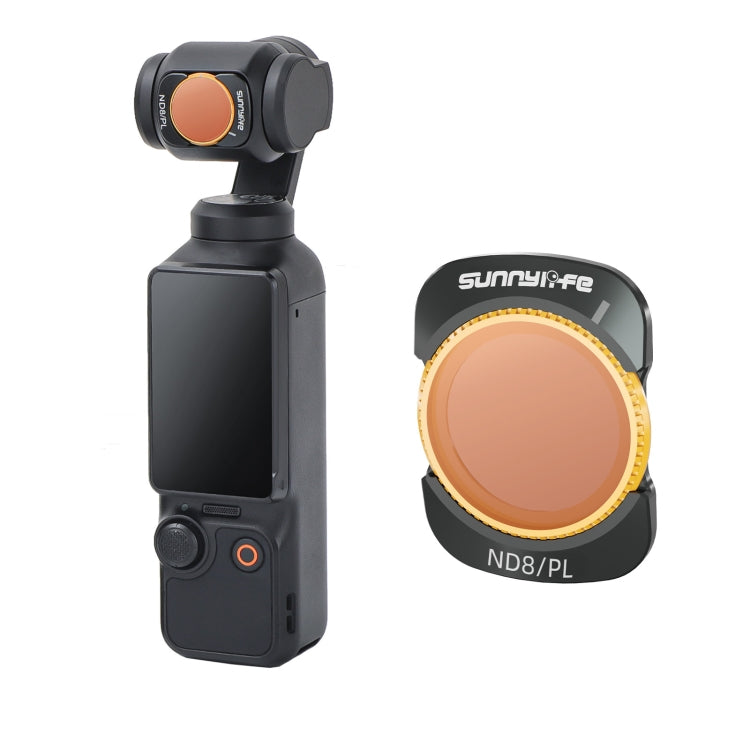 For DJI Osmo Pocket 3 Sunnylife Camera Lens Magnetic Metal Filter, No Impact On Gimbal Reset, Filter:ND8PL - Lens Accessories by Sunnylife | Online Shopping UK | buy2fix