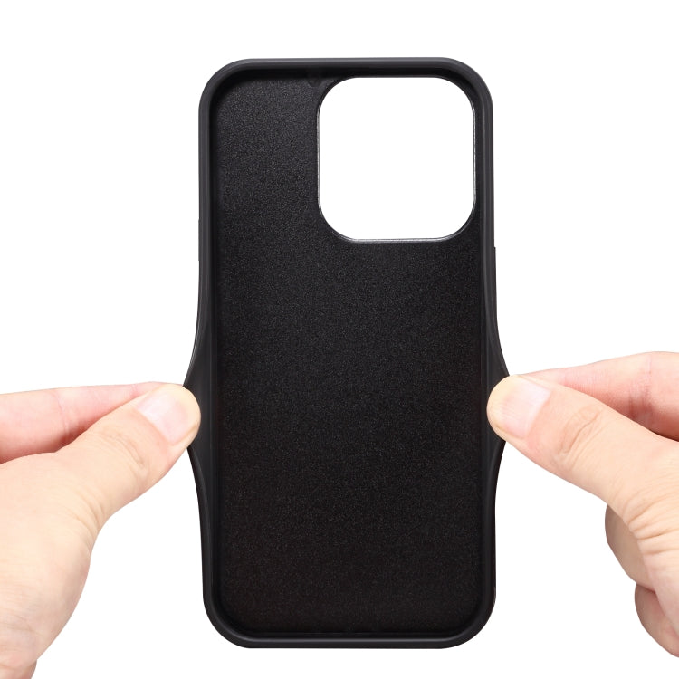 For iPhone 16 Plus Denior D06 PU Back Cover Card Slot Holder Phone Case(Black) - iPhone 16 Plus Cases by Denior | Online Shopping UK | buy2fix