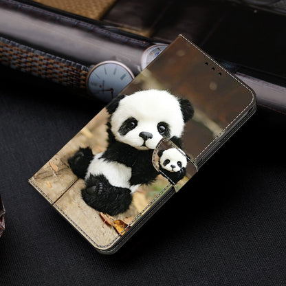 For iPhone 16 Pro Max Crystal Painted Leather Phone case(Panda) - iPhone 16 Pro Max Cases by buy2fix | Online Shopping UK | buy2fix