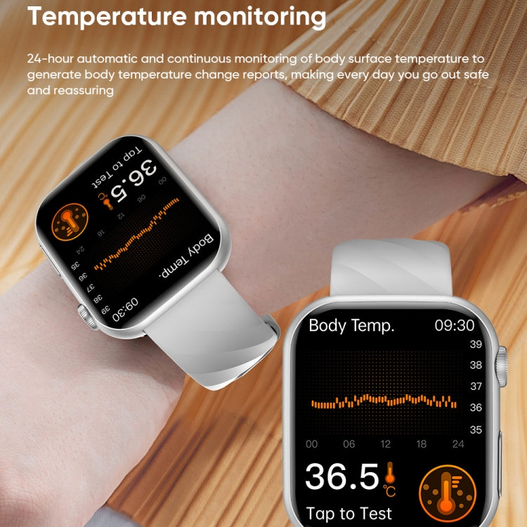 MT500 1.97 inch IP67 Waterproof Smart Watch, Support Electrocardiogram / Temperature Measurement(White) - Smart Watches by buy2fix | Online Shopping UK | buy2fix