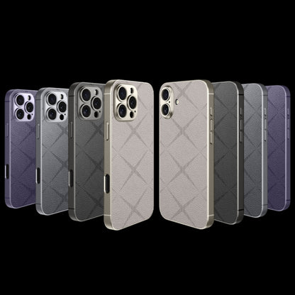 For iPhone 16 GKK Asterism Metal Paint Skin Feel Leather Full Coverage Phone Case(Mountain Gray) - iPhone 16 Cases by GKK | Online Shopping UK | buy2fix