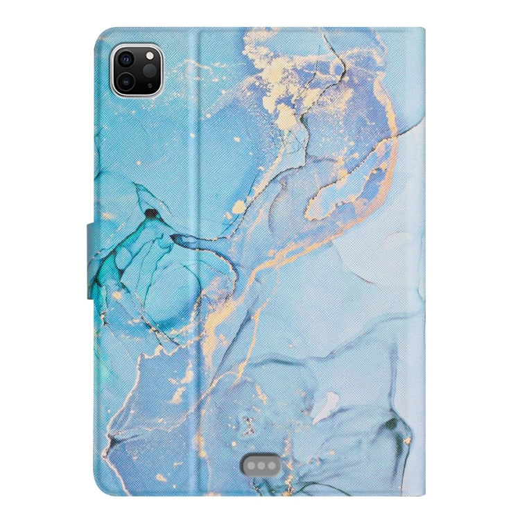 For iPad Pro 11 2024 Marble Pattern Leather Smart Tablet Case(Blue) - iPad Pro 11 2024 Cases by buy2fix | Online Shopping UK | buy2fix