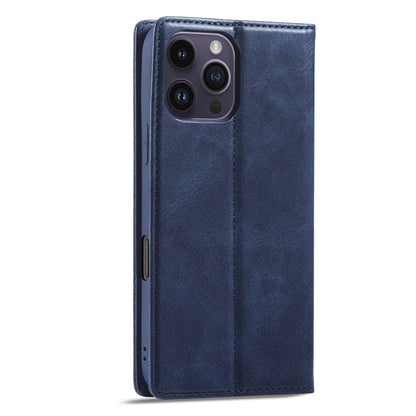 For iPhone 16 Pro Max LC.IMEEKE RFID Anti-theft Leather Phone Case(Blue) - iPhone 16 Pro Max Cases by LC.IMEEKE | Online Shopping UK | buy2fix