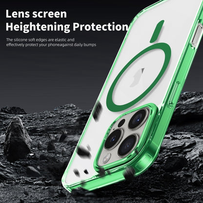 For iPhone 16 Pro Ice Color Magnetic Series Magsafe Magnetic PC Hybrid TPU Phone Case(Green) - iPhone 16 Pro Cases by buy2fix | Online Shopping UK | buy2fix