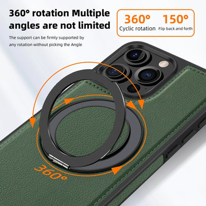 For iPhone 16 Pro Yashi 360 Degree Rotating MagSafe Holder Phone Case(Dark Green) - iPhone 16 Pro Cases by buy2fix | Online Shopping UK | buy2fix