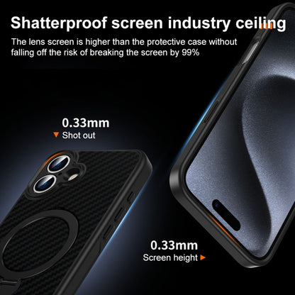 For iPhone 11 Carbon Fiber MagSafe 360 Degree Rotating Holder Phone Case(Black) - iPhone 11 Cases by buy2fix | Online Shopping UK | buy2fix