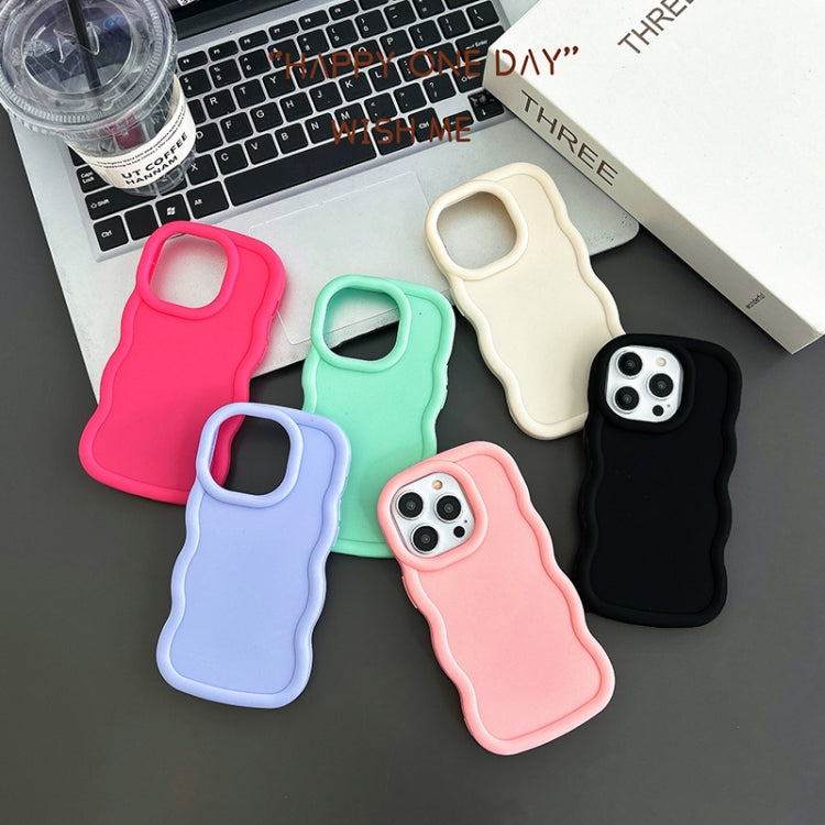 For iPhone 16 Plus Big Wave Puff Shape TPU Phone Case(Green) - iPhone 16 Plus Cases by buy2fix | Online Shopping UK | buy2fix