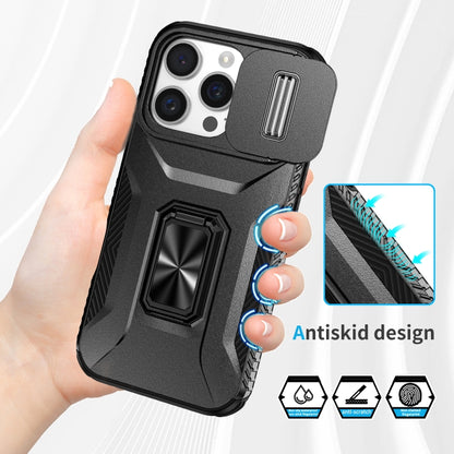 For iPhone 16 Pro Sliding Camshield Holder Phone Case(Black) - iPhone 16 Pro Cases by buy2fix | Online Shopping UK | buy2fix