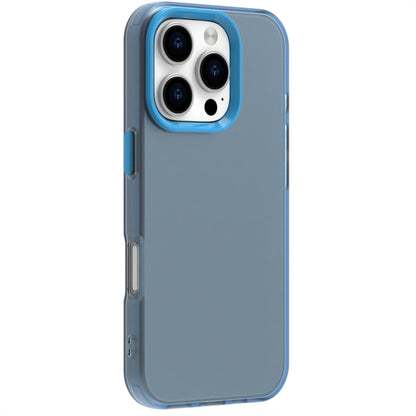 For iPhone 16 Pro Candy PC Hybrid TPU Shockproof Phone Case(Blue) - iPhone 16 Pro Cases by buy2fix | Online Shopping UK | buy2fix