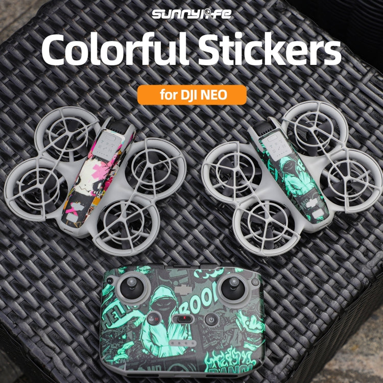 For DJI Neo Drone Body Remote Control Protective Sticker(Grunge Eyes) - Stickers by Sunnylife | Online Shopping UK | buy2fix