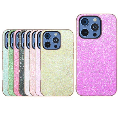 For iPhone 16 Pro Electroplating Frame Colorful Glitter Phone Case(Light Green) - iPhone 16 Pro Cases by buy2fix | Online Shopping UK | buy2fix