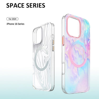 For iPhone 16 TGVIS Grace Series MagSafe Magnetic Phone Case(Mirror Flower) - iPhone 16 Cases by TGVIS | Online Shopping UK | buy2fix