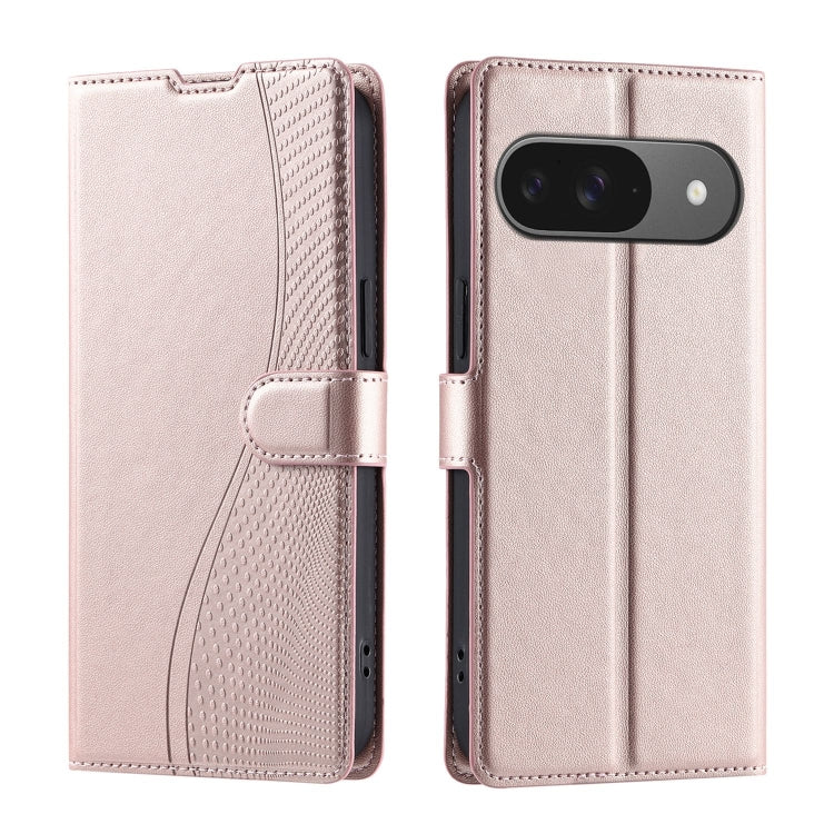 For Google Pixel 9 / 9 Pro Voltage Ultra-thin Dot Leather Phone Case(Rose Gold) - Google Cases by buy2fix | Online Shopping UK | buy2fix