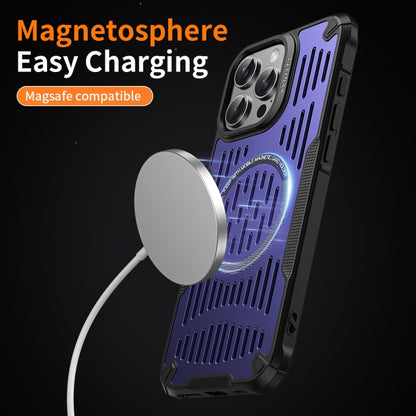 For iPhone 16 Ice Front Cooling MagSafe Magnetic Phone Case(Sapphire Blue) - iPhone 16 Cases by buy2fix | Online Shopping UK | buy2fix