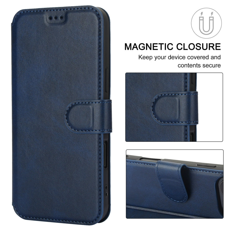 For iPhone 16 Pro Shockproof PU + TPU Leather Phone Case(Blue) - iPhone 16 Pro Cases by buy2fix | Online Shopping UK | buy2fix