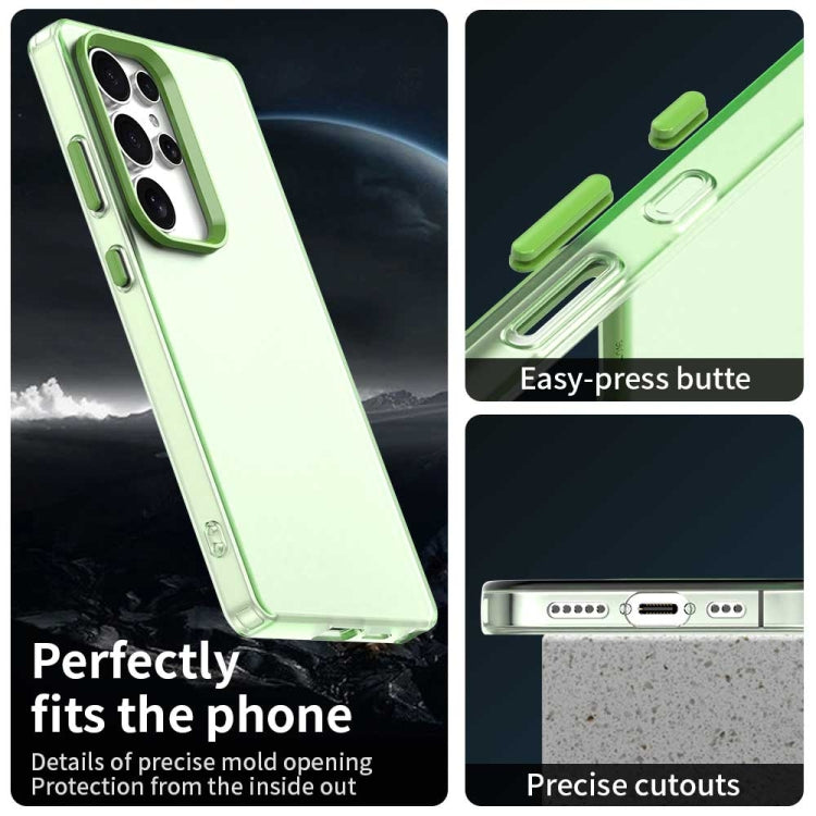 For Samsung Galaxy S25 Ultra 5G Candy PC Hybrid TPU Shockproof Phone Case(Green) - Galaxy S25 Ultra 5G Cases by buy2fix | Online Shopping UK | buy2fix