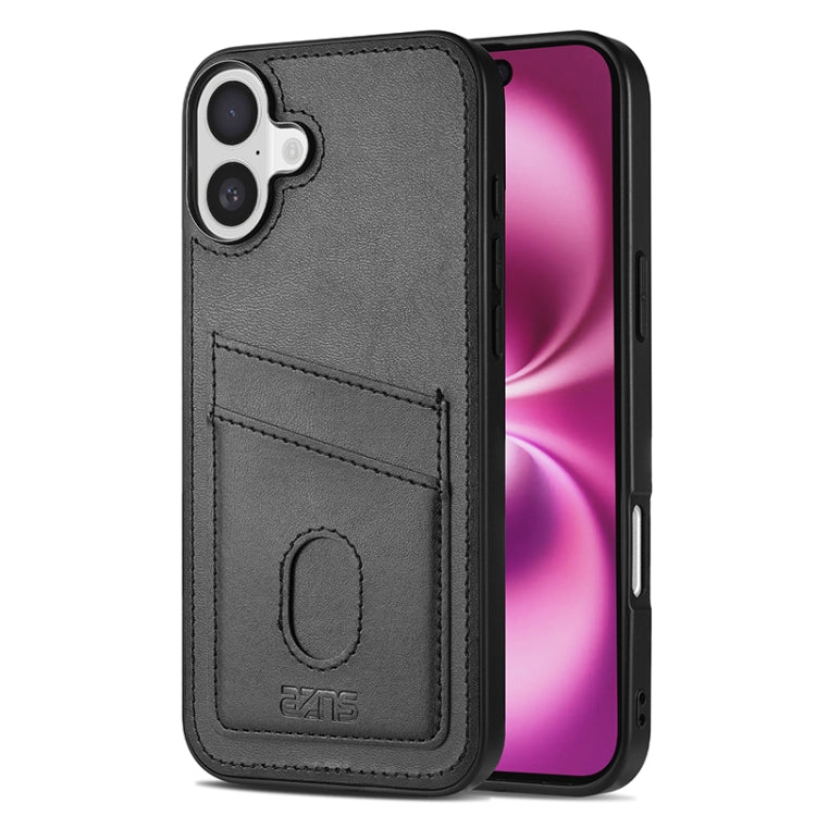 For iPhone 16 Plus AZNS K1 Series Card Slot Business Phone Case(Black) - iPhone 16 Plus Cases by AZNS | Online Shopping UK | buy2fix