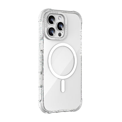 For iPhone 16 Pro Max Mutural Blink Series Glitter Edge MagSafe Magnetic Phone Case(White) - iPhone 16 Pro Max Cases by Mutural | Online Shopping UK | buy2fix