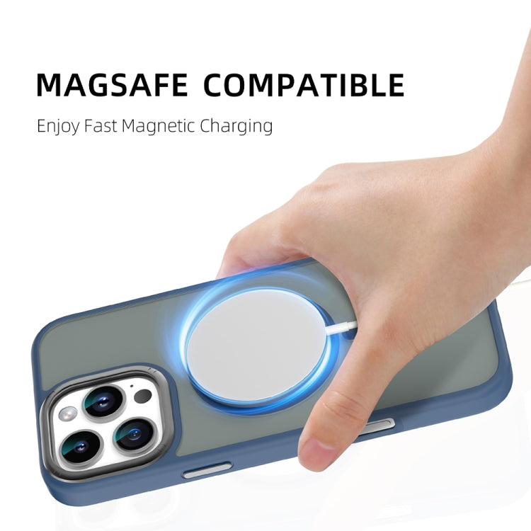 For iPhone 16 Pro Max Mutural Skin Feel Series Frosted MagSafe Magnetic Phone Case(Blue) - iPhone 16 Pro Max Cases by Mutural | Online Shopping UK | buy2fix