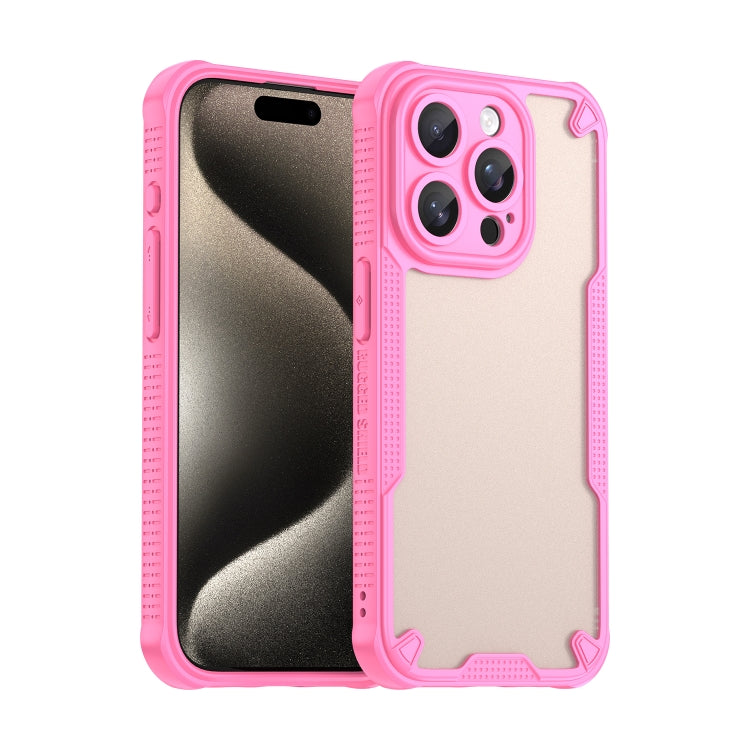 For iPhone 15 Pro Max Armor Glaze PC Hybrid TPU Phone Case(Pink) - iPhone 15 Pro Max Cases by buy2fix | Online Shopping UK | buy2fix