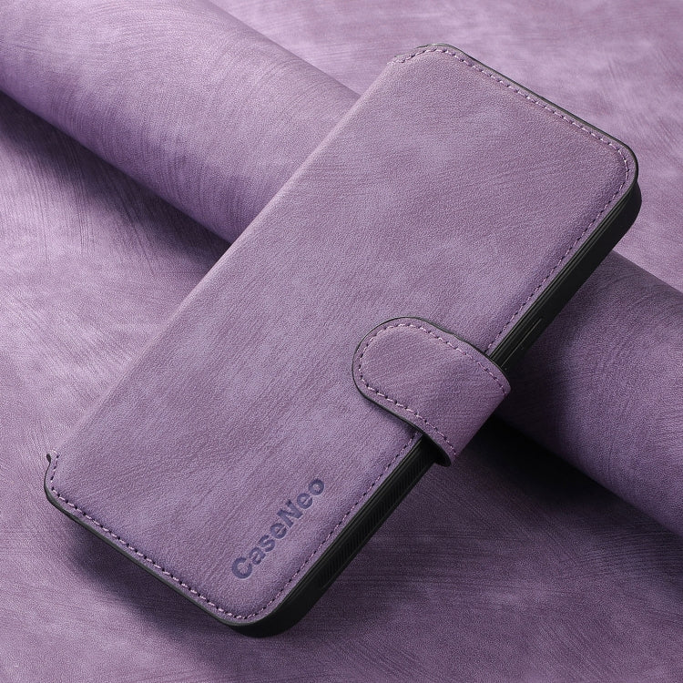 For Motorola Moto G Stylus 5G 2024 CaseNeo MagSafe RFID Anti-theft Retro Leather Phone Case(Purple) - Motorola Cases by CaseNeo | Online Shopping UK | buy2fix