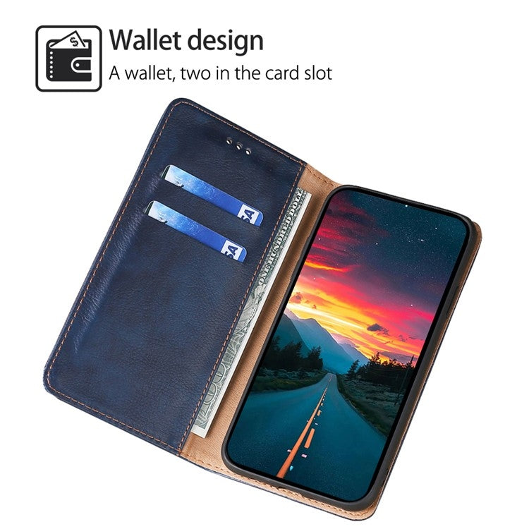 For iPhone 16 Gloss Oil Solid Color Magnetic Leather Phone Case(Blue) - iPhone 16 Cases by buy2fix | Online Shopping UK | buy2fix