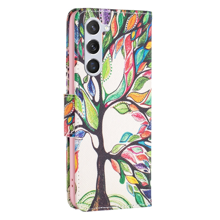 For Samsung Galaxy S25 5G Colored Drawing Pattern Leather Phone Case(Tree Life) - Galaxy S25 5G Cases by buy2fix | Online Shopping UK | buy2fix