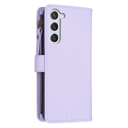 For Samsung Galaxy S25 5G 9 Card Slots Zipper Wallet Leather Flip Phone Case(Light Purple) - Galaxy S25 5G Cases by buy2fix | Online Shopping UK | buy2fix