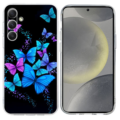 For Samsung Galaxy S25 5G Colorful Painting Pattern TPU Phone Case(Color Butterflies) - Galaxy S25 5G Cases by buy2fix | Online Shopping UK | buy2fix