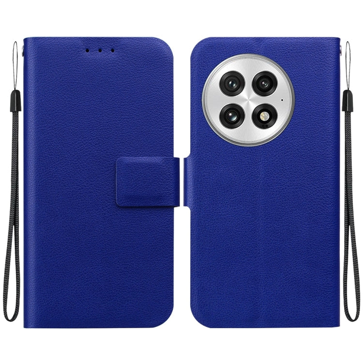 For OnePlus 13 Ultra-thin Voltage Magnetic Buckle Leather Phone Case(Blue) - OnePlus Cases by buy2fix | Online Shopping UK | buy2fix