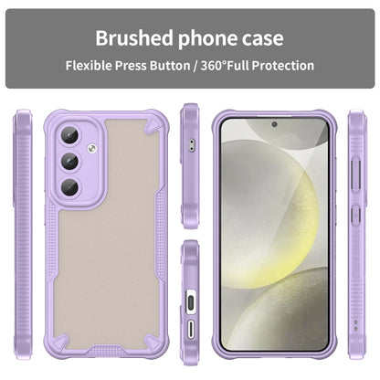 For Samsung Galaxy S25 5G Armor Glaze PC Hybrid TPU Phone Case(Purple) - Galaxy S25 5G Cases by buy2fix | Online Shopping UK | buy2fix