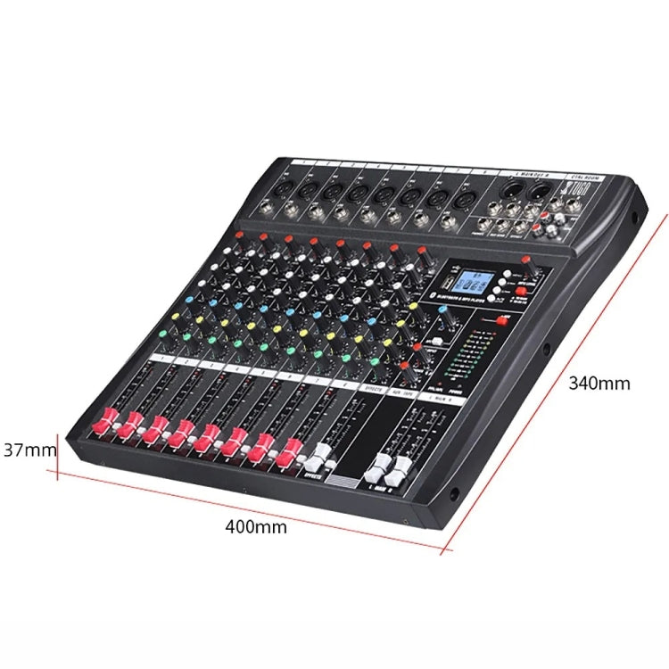 XTUGA CT80X 8-Channels Audio Mixer DJ Mixing Console with 48V Power Supply(AU Plug) - Live Sound Effects Processors by XTUGA | Online Shopping UK | buy2fix