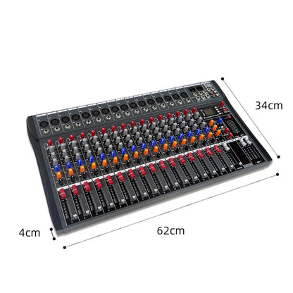 XTUGA CT160X 16-Channels Audio Mixer DJ Mixing Console with 48V Power Supply(UK Plug) - Live Sound Effects Processors by XTUGA | Online Shopping UK | buy2fix