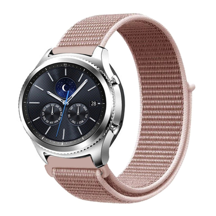 For Samsung Galaxy Watch 42mm Nylon Braided Watch Band(Rose Pink) - Watch Bands by buy2fix | Online Shopping UK | buy2fix