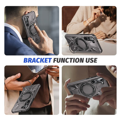 For Samsung Galaxy S25+ 5G MagSafe Magnetic Shockproof Phone Case with Ring Holder(Dark Grey) - Galaxy S25+ 5G Cases by buy2fix | Online Shopping UK | buy2fix