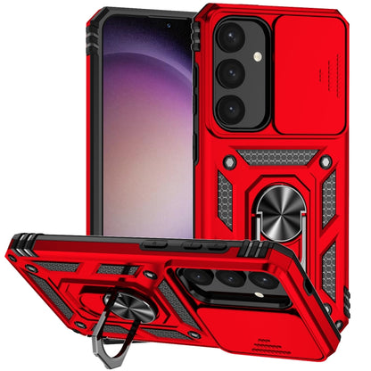 For Samsung Galaxy S25 5G Sliding Camshield Holder Phone Case(Red) - Galaxy S25 5G Cases by buy2fix | Online Shopping UK | buy2fix