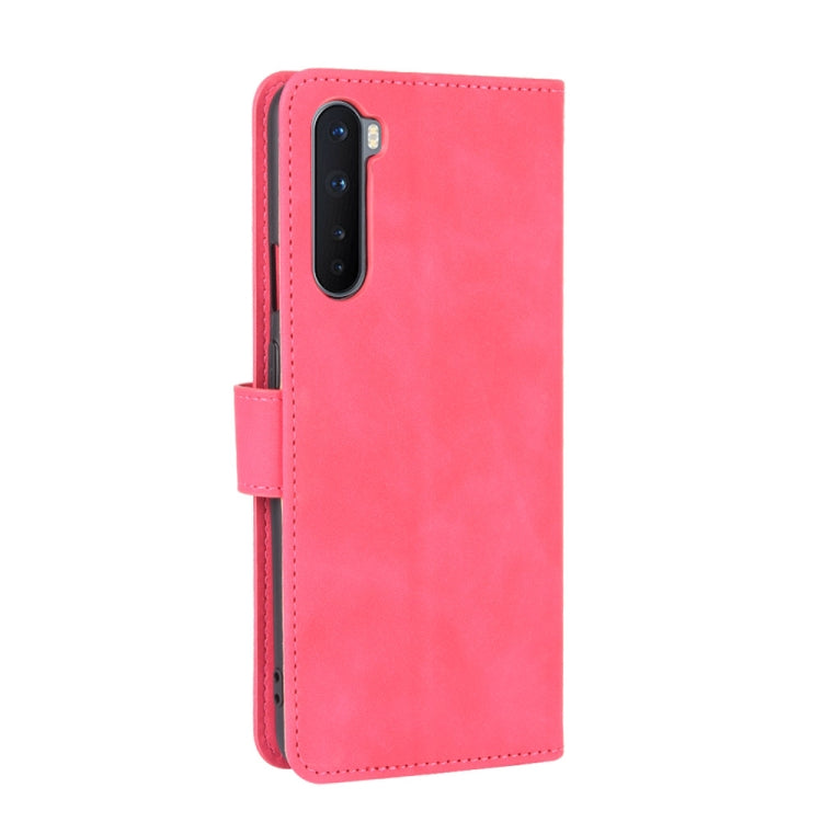 For OnePlus Nord Solid Color Skin Feel Magnetic Buckle Horizontal Flip Calf Texture PU Leather Case with Holder & Card Slots & Wallet(Rose Red) - OnePlus Cases by buy2fix | Online Shopping UK | buy2fix