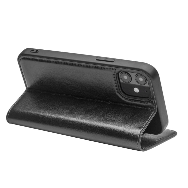 For iPhone 12 / 12 Pro QIALINO Horizontal Flip Leather Case with Holder & Card Slots & Wallet(Black) - iPhone 12 / 12 Pro Cases by QIALINO | Online Shopping UK | buy2fix