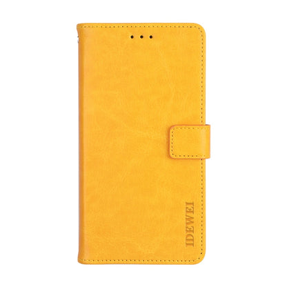 For DOOGEE N20 Pro idewei Crazy Horse Texture Horizontal Flip Leather Case with Holder & Card Slots & Wallet(Yellow) - More Brand by idewei | Online Shopping UK | buy2fix