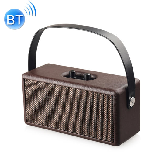 D30 Portable Subwoofer Wooden Bluetooth 4.2 Speaker, Support TF Card & 3.5mm AUX & U Disk Play(Brown) - Desktop Speaker by buy2fix | Online Shopping UK | buy2fix