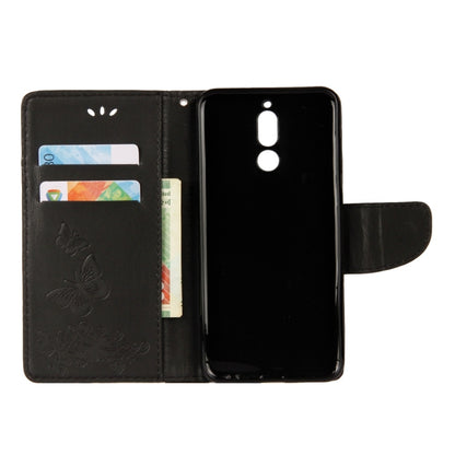 For Huawei  Mate 10 Lite Vintage Embossed Floral Butterfly Pattern Horizontal Flip Leather Case with Card Slot & Holder & Wallet & Lanyard (Black) - Huawei Cases by buy2fix | Online Shopping UK | buy2fix