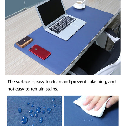 Multifunction Business PU Leather Mouse Pad Keyboard Pad Table Mat Computer Desk Mat, Size: 80 x 40cm(Apricot) - Desk Pads by buy2fix | Online Shopping UK | buy2fix