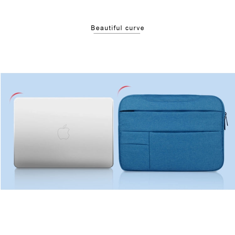 Universal Multiple Pockets Wearable Oxford Cloth Soft Portable Leisurely Handle Laptop Tablet Bag, For 14 inch and Below Macbook, Samsung, Lenovo, Sony, DELL Alienware, CHUWI, ASUS, HP (Blue) - 15 inch by buy2fix | Online Shopping UK | buy2fix