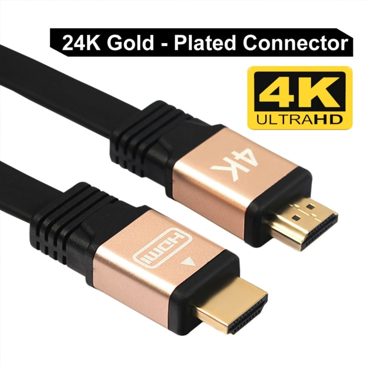 1.5m HDMI 2.0 (4K)  30AWG High Speed 18Gbps Gold Plated Connectors HDMI Male to HDMI Male Flat Cable(Gold) - Cable by buy2fix | Online Shopping UK | buy2fix