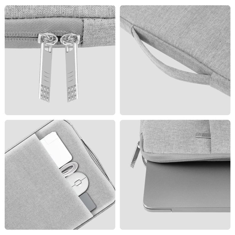 HAWEEL Laptop Sleeve Case Zipper Briefcase Bag with Handle for 15-16.7 inch Laptop(Grey) - 15.6 - 17 inch by HAWEEL | Online Shopping UK | buy2fix